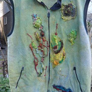 Garden Vest Xl hand embellished